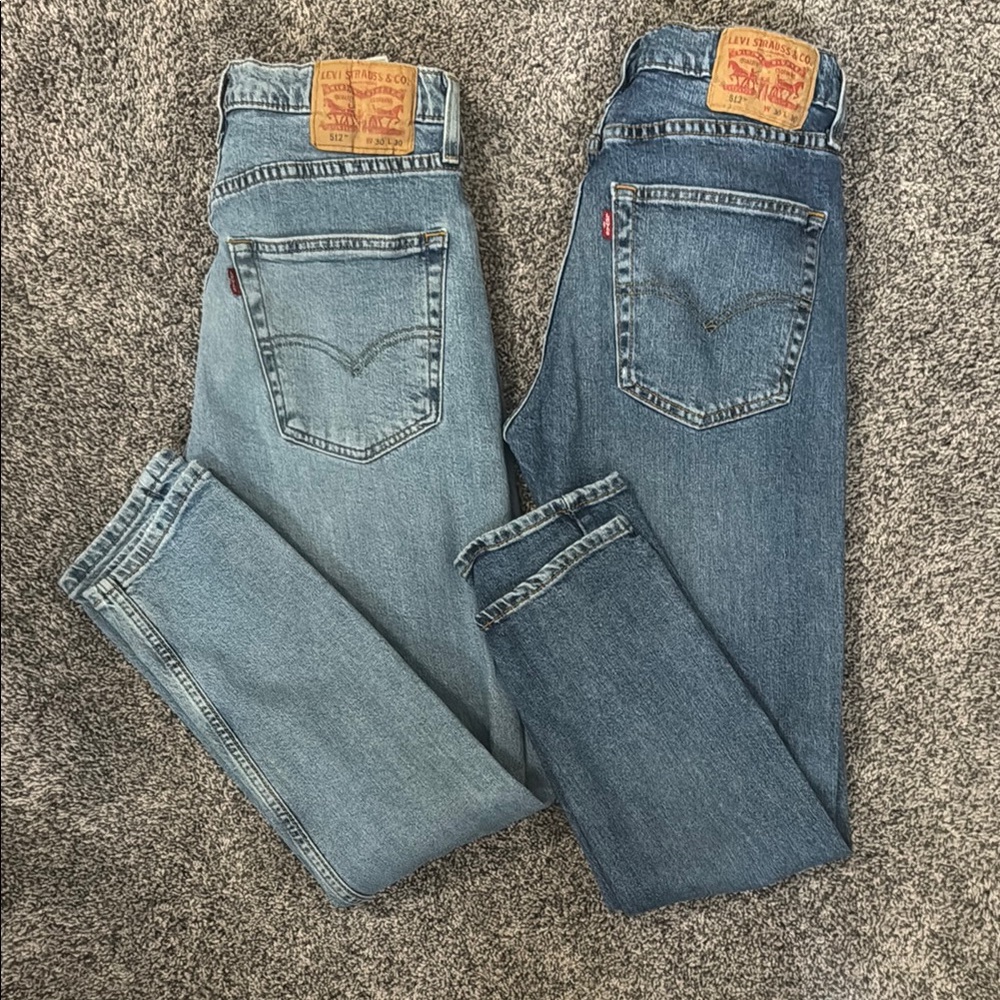 Levi's 512 Jeans (2) - Men’s- Light Blue and Dark Blue